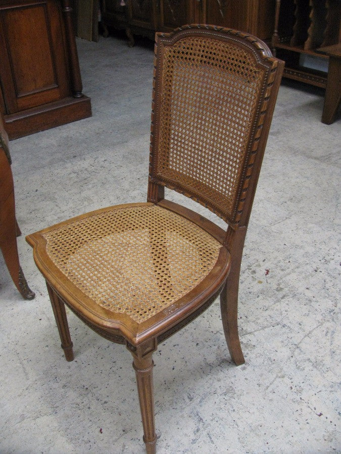 Lovely French Walnut Rattan Chair | Antique & Vintage | Moonee Ponds Antiques | Australia Wide Delivery