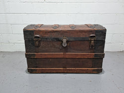 Victorian "Saratoga" Steamer Trunk | Antique & Vintage | Moonee Ponds Antiques | Australia Wide Delivery