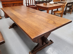 Solid French Oak Monastery Dining Table | Antique & Vintage | Moonee Ponds Antiques | Australia Wide Delivery