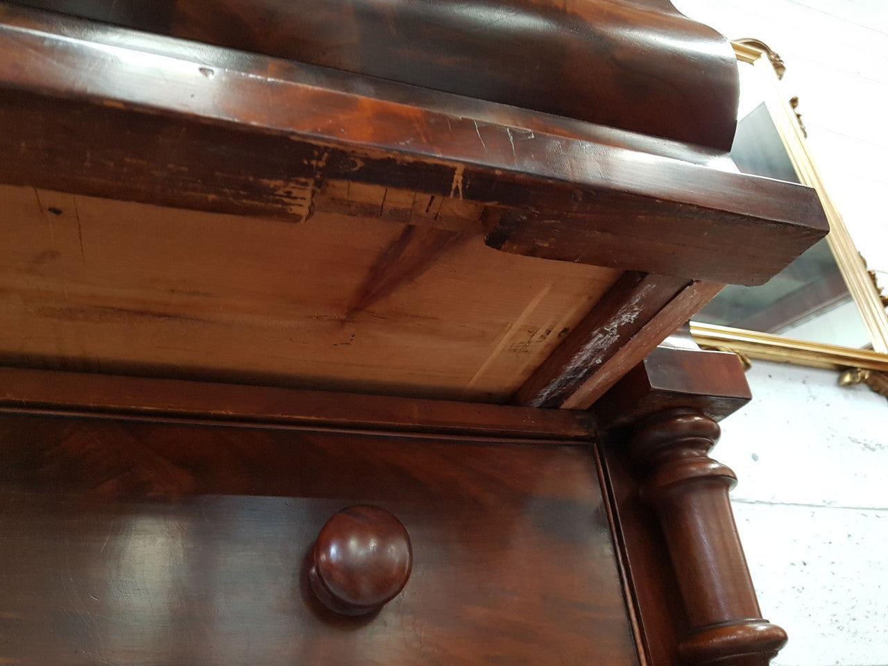 Victorian Flame Mahogany Tallboy With Barley Twist Supports | Antique & Vintage | Moonee Ponds Antiques | Australia Wide Delivery