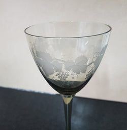 Etched Goblet | Antique & Vintage | Moonee Ponds Antiques | Australia Wide Delivery