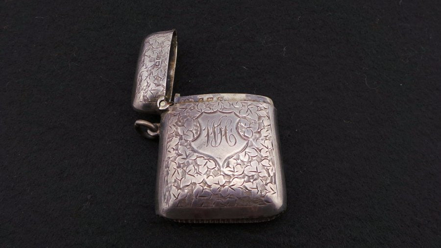 Antique Silver Vesta Case | Antique & Vintage | Moonee Ponds Antiques | Australia Wide Delivery