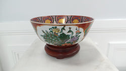 Decorative Oriental Bowl On A Carved Wooden Stand | Antique & Vintage | Moonee Ponds Antiques | Australia Wide Delivery
