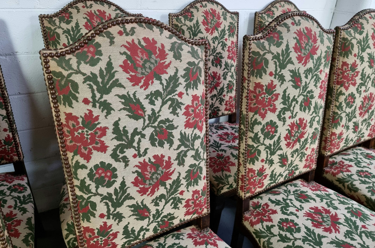 Rare Set of Eight High Quality French Walnut Louis XV Style Chairs | Antique & Vintage | Moonee Ponds Antiques | Australia Wide Delivery
