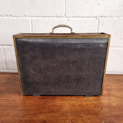 Vintage Brass Repousse Hammered Magazine Holder Rack | Antique & Vintage | Moonee Ponds Antiques | Australia Wide Delivery