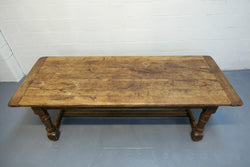 French 19th Century Turned Leg Oak Farmhouse Table | Antique & Vintage | Moonee Ponds Antiques | Australia Wide Delivery