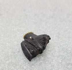 Vintage Carved Ebony & Seed Pearl African Head Brooch | Antique & Vintage | Moonee Ponds Antiques | Australia Wide Delivery