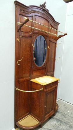 19th Century Carved Oak French Hall Stand | Antique & Vintage | Moonee Ponds Antiques | Australia Wide Delivery