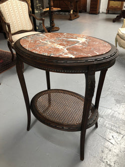 French Louis XVI Style Fruitwood Two Tier Oval Side Table | Antique & Vintage | Moonee Ponds Antiques | Australia Wide Delivery