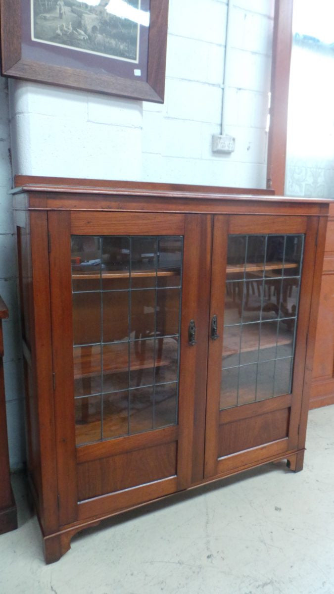 Australian Black wood Leadlight Cabinet