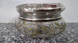 Silver Lidded Dressing Table Powder- Trinket Bowl | Antique & Vintage | Moonee Ponds Antiques | Australia Wide Delivery