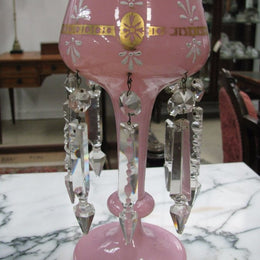 Victorian Milk Glass Lustre