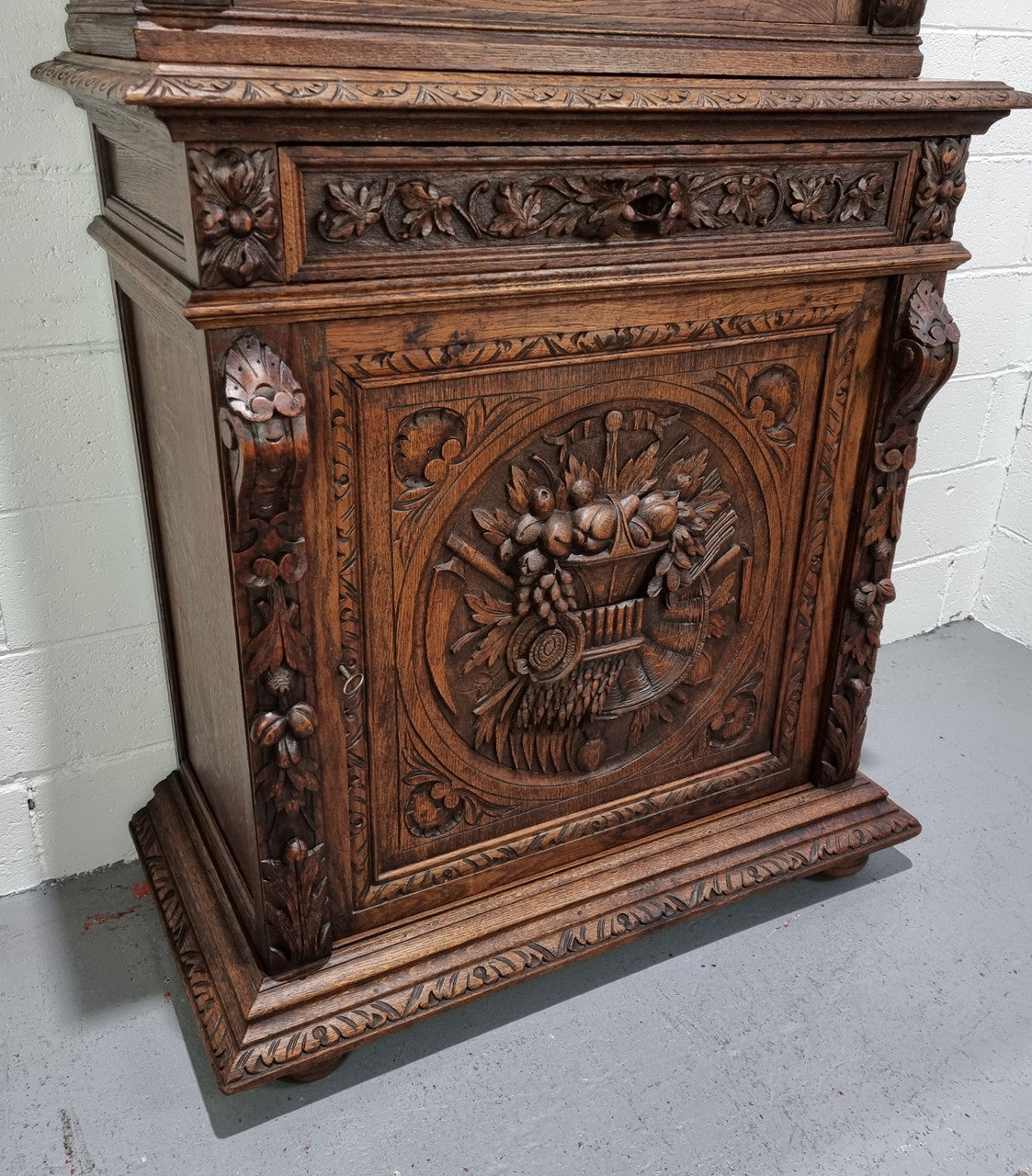 19th Century French Oak Gothic Style Cabinet