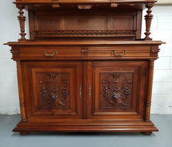 French Walnut Henry II Style Sideboard-Buffet With Superb Carving | Antique & Vintage | Moonee Ponds Antiques | Australia Wide Delivery