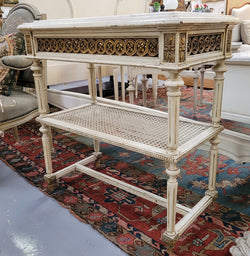 Painted French Louis XVI Style Marble Top Console Table | Antique & Vintage | Moonee Ponds Antiques | Australia Wide Delivery