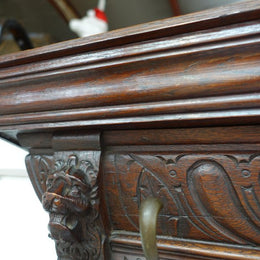 19th Century French Oak Coat Rack