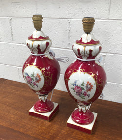 Pair Of Highly Decorative Paris Porcelain Table Lamps | Antique & Vintage | Moonee Ponds Antiques | Australia Wide Delivery