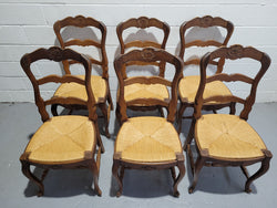 Stunning Set Of Six French Louis XV Oak Dining Chairs | Antique & Vintage | Moonee Ponds Antiques | Australia Wide Delivery