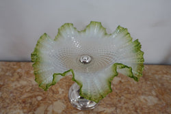 Victorian Vaseline Glass Comport | Antique & Vintage | Moonee Ponds Antiques | Australia Wide Delivery