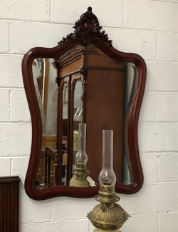 Lovely French Mahogany Wall Mirror | Antique & Vintage | Moonee Ponds Antiques | Australia Wide Delivery