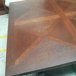 French Oak Spanish Style Parquetry Top Extension Table | Antique & Vintage | Moonee Ponds Antiques | Australia Wide Delivery