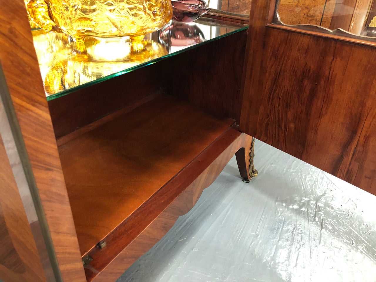 Louis XV Style Kingwood Vitrine With Marble Top | Antique & Vintage | Moonee Ponds Antiques | Australia Wide Delivery