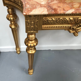 Stunning French gilt Console table