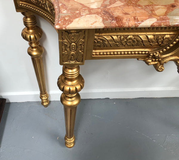 Stunning French gilt Console table