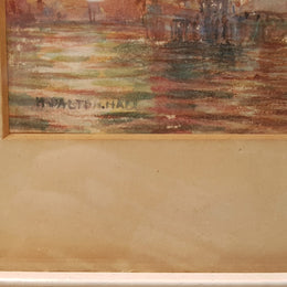 A lovely pair of framed watercolor paintings signed by Australian artist Harold Dalton Hall. In good original condition.