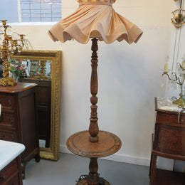 French Oak and Cherrywood Standard Lamp