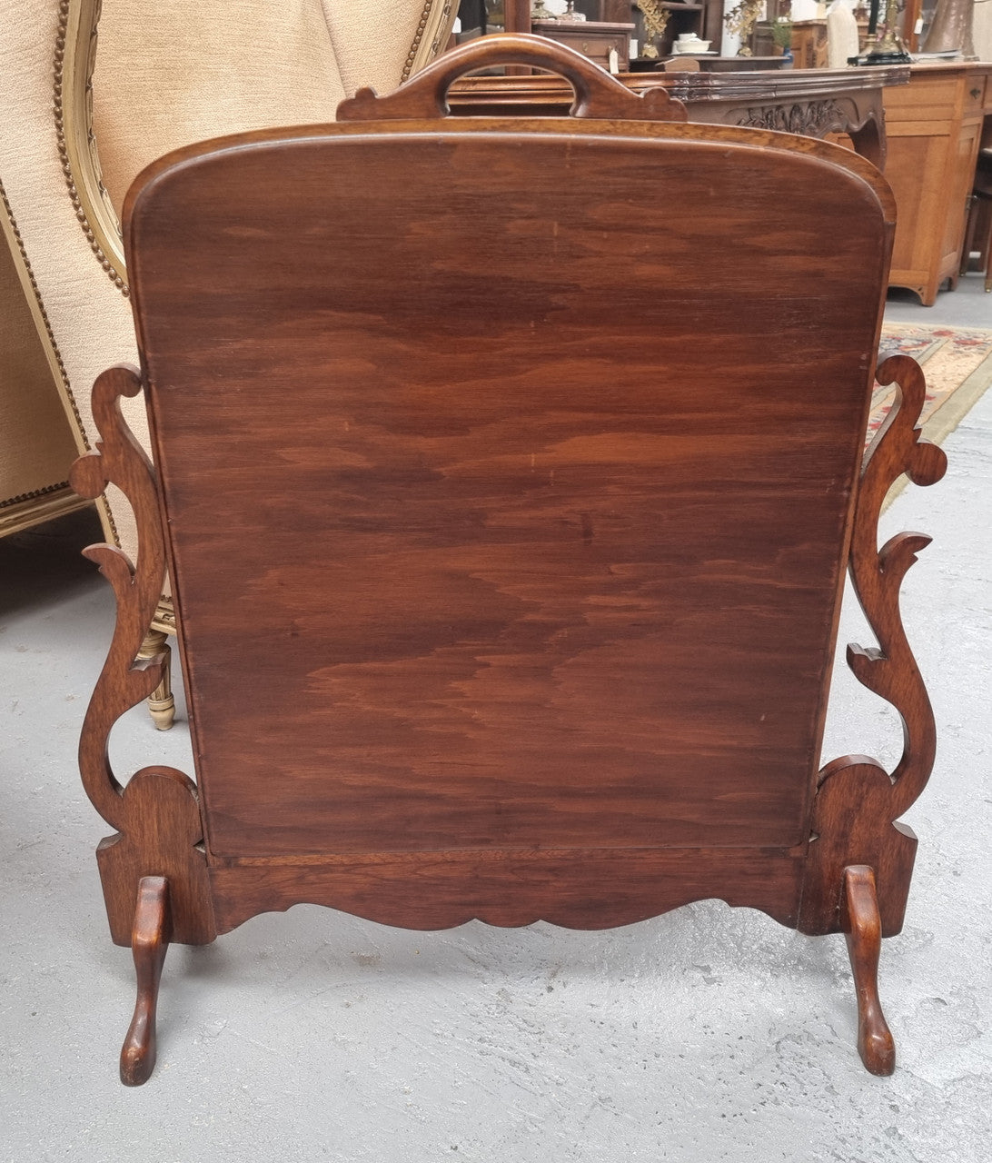 Appealing Hand Stitched Embroidered Wooden Framed Fire screen | Antique & Vintage | Moonee Ponds Antiques | Australia Wide Delivery
