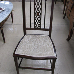 Walnut Inlaid Occasional Chair