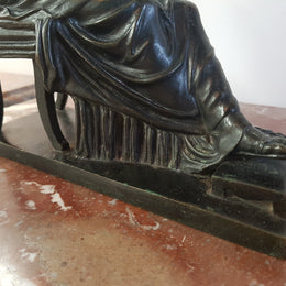 A Regency period bronze statue, with beautiful patina and in excellent condition.
