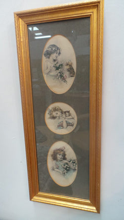 Framed Set of Three Lithograph Pictures | Antique & Vintage | Moonee Ponds Antiques | Australia Wide Delivery