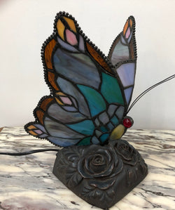Beautiful Tiffany Style Butterfly Table Lamp | Antique & Vintage | Moonee Ponds Antiques | Australia Wide Delivery