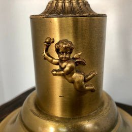 Fabulous & decorative French gilt metal & jewelled table/desk lamp. Wired to Australian standards & in good original condition.