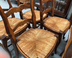 Set Of Six French Rush Dining Chairs | Antique & Vintage | Moonee Ponds Antiques | Australia Wide Delivery