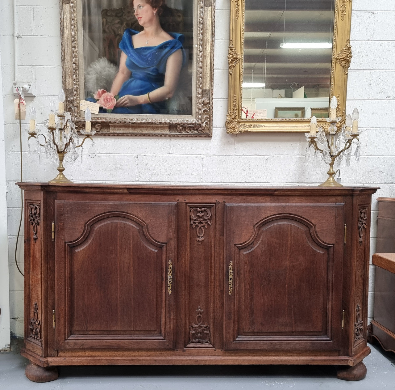 Late 18th Century French Oak Carved Two Door Sideboard | Antique & Vintage | Moonee Ponds Antiques | Australia Wide Delivery