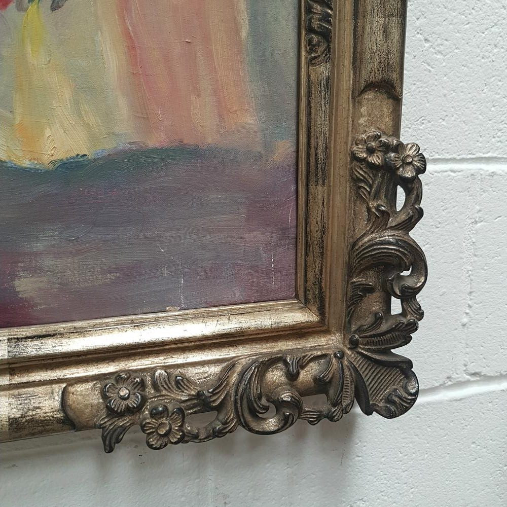 French Floral Oil On Canvas Painting | Antique & Vintage | Moonee Ponds Antiques | Australia Wide Delivery