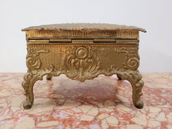 Vintage Gilded Metal Jewellery Casket | Antique & Vintage | Moonee Ponds Antiques | Australia Wide Delivery