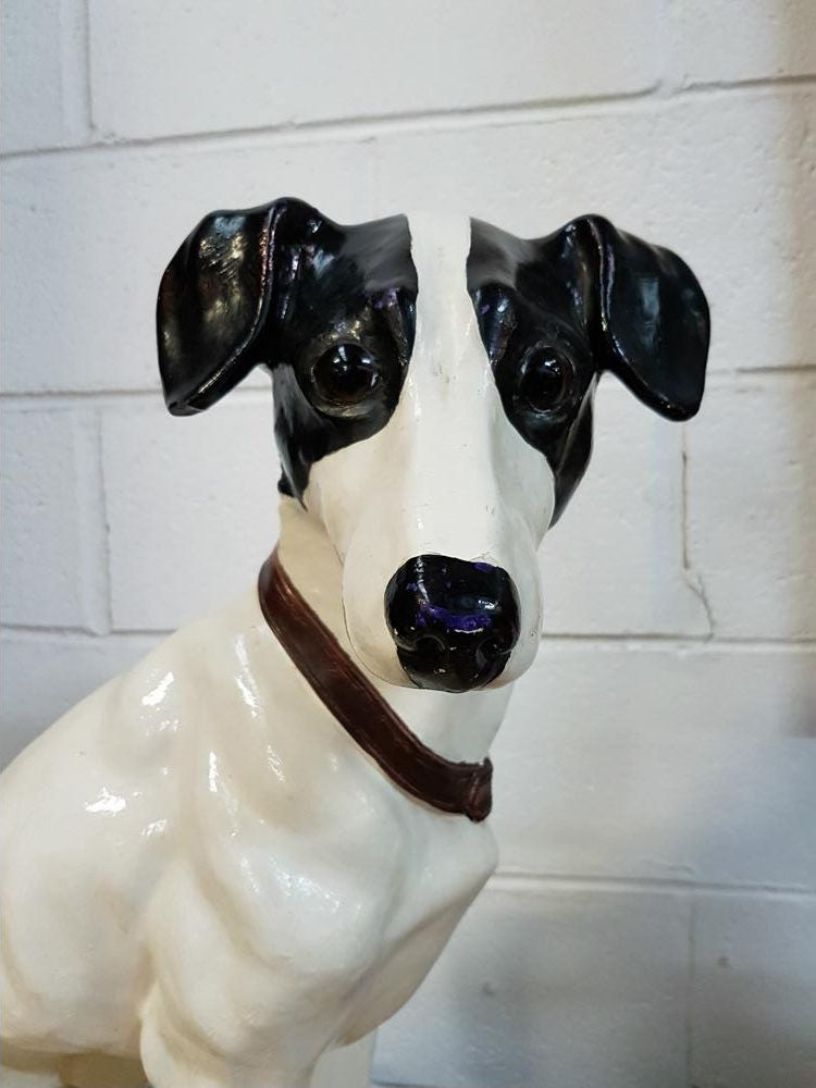 Large Antique Painted Terracotta Dog Statue | Antique & Vintage | Moonee Ponds Antiques | Australia Wide Delivery