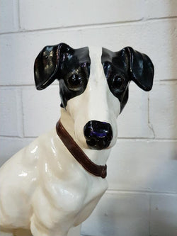 Large Antique Painted Terracotta Dog Statue | Antique & Vintage | Moonee Ponds Antiques | Australia Wide Delivery