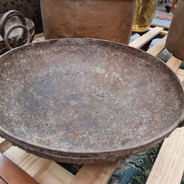 Early 19th Century rustic cast iron handled pan with a rich patina. It is in good original condition.