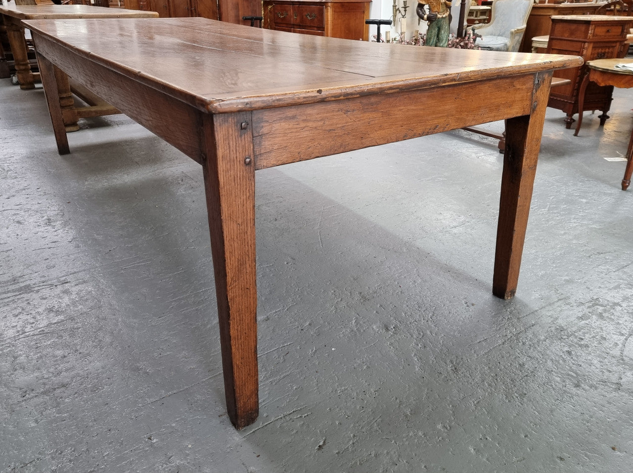 19th Century French Oak Farmhouse Style Dining Table With Drawers | Antique & Vintage | Moonee Ponds Antiques | Australia Wide Delivery