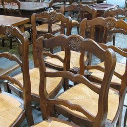 Set Of Six French Oak Chairs
