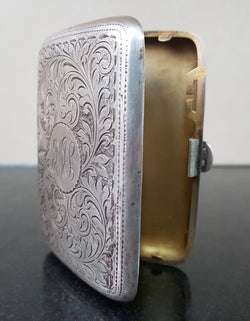 Birmingham Silver Card Case Hallmarked | Antique & Vintage | Moonee Ponds Antiques | Australia Wide Delivery