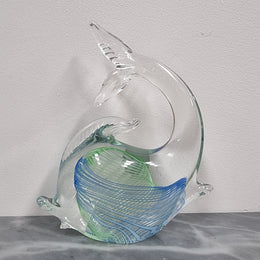 Murano Glass Latticino Swirl Fish