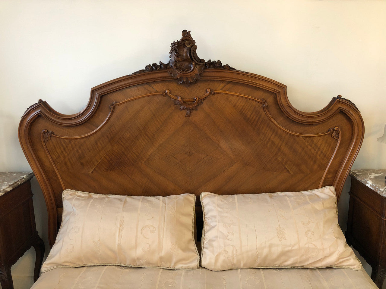 Antique French Walnut Louis XV Style Queen Size Bed | Antique & Vintage | Moonee Ponds Antiques | Australia Wide Delivery