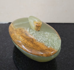 Stunning Vintage Onyx Marble Trinket Box & Lid | Antique & Vintage | Moonee Ponds Antiques | Australia Wide Delivery
