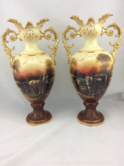 Pair Late Victorian English Vases | Antique & Vintage | Moonee Ponds Antiques | Australia Wide Delivery